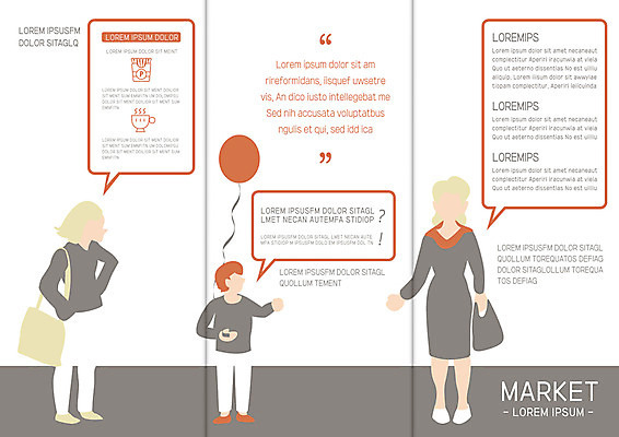 템플릿 표지디자인 북디자인 출판디자인 여자 남자 내지 어린이 리플렛 말풍선 북커버 3단접지 팜플렛 성인 세명 시장 풍선 이미지템플릿 AI파일 사람 파일형식 벡터