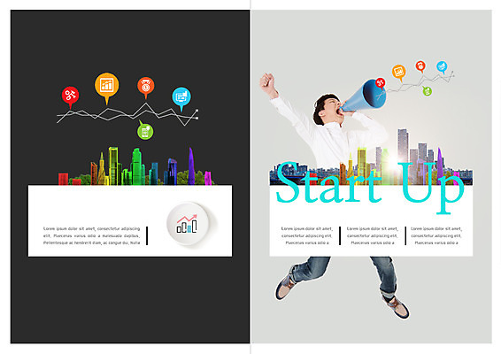 PSD 템플릿 표지디자인 북디자인 출판디자인 표지 남자 리플렛 북커버 비즈니스 그래프 한명 빌딩 팜플렛 20대 성인 점프 파이팅 확성기 외침 기쁨 한국인 창업 이미지템플릿 1 감정 모션 사람 동양인 청년 건물 소리 자영업 파일형식