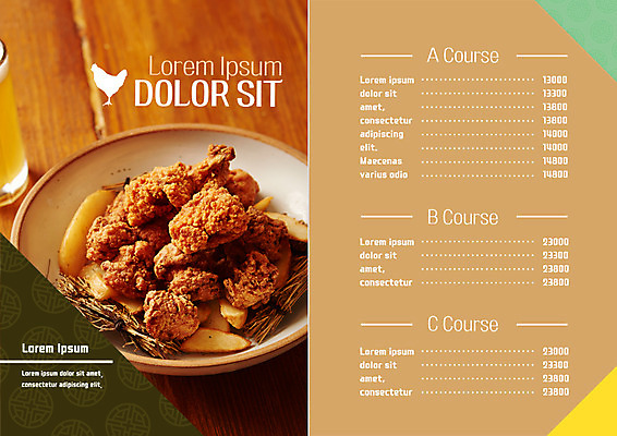 PSD 템플릿 접시 표지디자인 북디자인 출판디자인 내지 리플렛 북커버 팜플렛 사람없음 프라이드치킨 감자튀김 닭 가격 메뉴 가격표 메뉴판 이미지템플릿 식기 조류 감자 치킨 튀김 파일형식