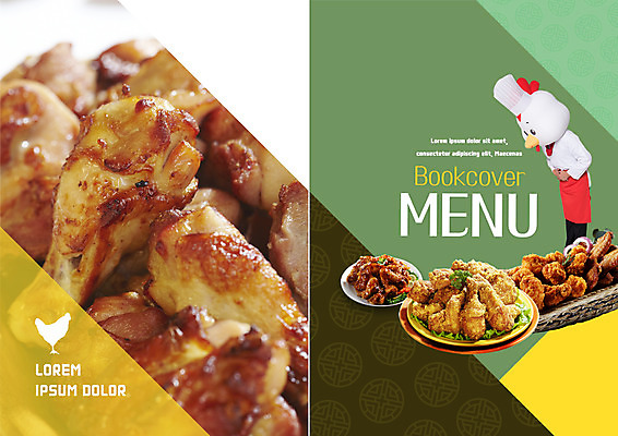 PSD 템플릿 접시 표지디자인 북디자인 출판디자인 표지 리플렛 북커버 한명 팜플렛 요리사 치킨 프라이드치킨 인사 닭 음식캐릭터 메뉴판 훈제치킨 이미지템플릿 직업 캐릭터 1 식기 음식 조류 사람 예절 닭고기요리 파일형식