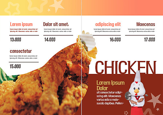PSD 템플릿 표지디자인 북디자인 출판디자인 내지 리플렛 북커버 한명 팜플렛 요리사 치킨 프라이드치킨 닭 프라이팬 가격 메뉴 국자 가격표 음식캐릭터 메뉴판 이미지템플릿 직업 캐릭터 1 음식 조류 주방용품 사람 닭고기요리 파일형식