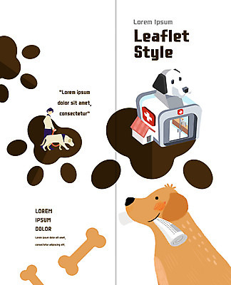 PSD 템플릿 표지디자인 북디자인 출판디자인 여자 표지 리플렛 2단접지 북커버 한명 팜플렛 성인 개 동물병원 개발자국 개뼈다귀 반려 이미지템플릿 1 포유류 병원 사람 발자국 애견간식 파일형식