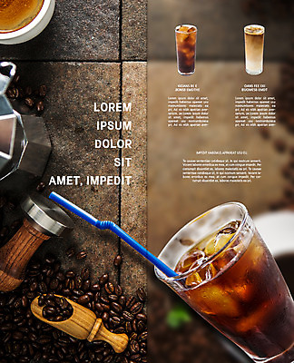 PSD 템플릿 표지디자인 북디자인 출판디자인 내지 커피 리플렛 2단접지 북커버 잔 빨대 팜플렛 사람없음 원두 아이스커피 아이스아메리카노 카페라떼 이미지템플릿 식기 음료 아메리카노 라떼 파일형식