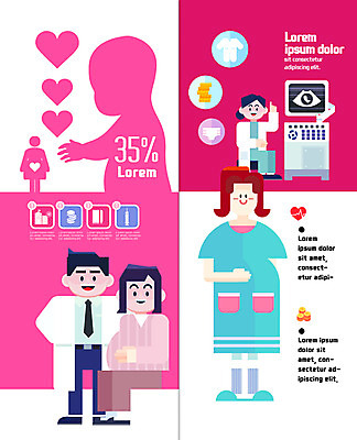 PSD 템플릿 표지디자인 북디자인 출판디자인 여자 남자 내지 리플렛 2단접지 북커버 의학 팜플렛 여러명 성인 임산부 환자 의사 하트 아기 산부인과 초음파 초음파검사 이미지템플릿 모양 다수 병원 사람 임신 의료진 검사_조사 파일형식