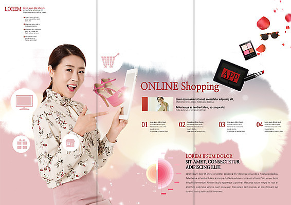 PSD 템플릿 표지디자인 북디자인 출판디자인 여자 꽃잎 내지 리플렛 북커버 3단접지 모바일 이벤트 팜플렛 상반신 20대 성인 두명 선물상자 쇼핑 태블릿 모니터 쇼핑카 한국인 립스틱 어플리케이션 하이힐 모바일쇼핑 아이섀도 성인여자만 이미지템플릿 꽃 구두 선물 사람 동양인 청년 전자제품 스마트기기 컴퓨터 상자 카트 화장품 여성화 온라인쇼핑 여자만 성인만 파일형식