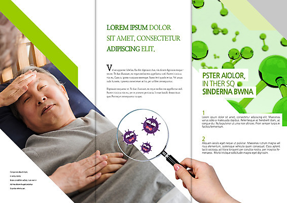 PSD 템플릿 표지디자인 북디자인 손 출판디자인 남자 내지 리플렛 북커버 3단접지 의학 돋보기 팜플렛 성인 신체부위 세명 눕기 눈감음 진료 한국인 60대 질병 박테리아 분자구조모형 이미지템플릿 노년 모션 사람 동양인 모형 분자구조 파일형식