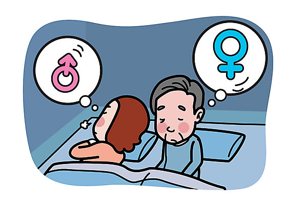 부부 여자 남자 일러스트 성인 두명 하락 갱년기 남자기호 여자기호 성욕 성인만 폐경기 국내일러스트 AI파일 커플 컨셉 사람 욕망 성별기호 증상 파일형식 벡터