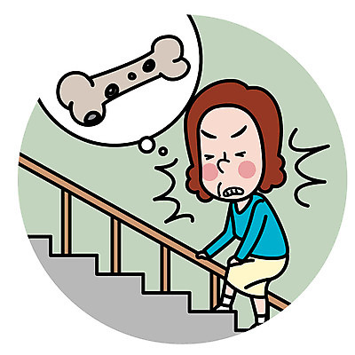 전신 여자 일러스트 뼈 한명 성인 계단 손상 구멍 골다공증 무릎통증 칼슘 여자한명만 성인여자한명만 국내일러스트 AI파일 1 컨셉 사람 고통 질병 여자만 성인여자만 파일형식 벡터