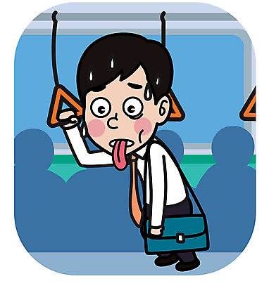 전신 남자 일러스트 한명 성인 전철 출근 만성피로 힘듦 성인남자한명만 국내일러스트 AI파일 1 육상교통 컨셉 대중교통 사람 출퇴근 남자한명만 성인남자만 파일형식 벡터