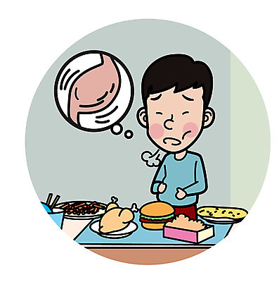 남자 일러스트 한명 상반신 성인 치킨 햄버거 떡볶이 위장 소화불량 위장질환 성인남자한명만 국내일러스트 AI파일 1 패스트푸드 사람 장기_의학 질병 분식 닭고기요리 남자한명만 성인남자만 파일형식 벡터