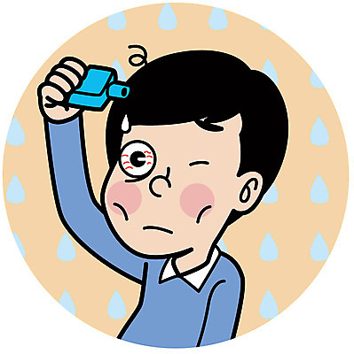 남자 일러스트 한명 상반신 성인 안약 충혈 성인남자한명만 안구건조증 국내일러스트 AI파일 1 사람 질병 남자한명만 성인남자만 파일형식 벡터