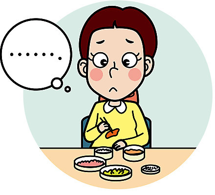 여자 일러스트 한명 앉기 상반신 성인 식사 임산부 임신 식욕저하 여자한명만 성인여자한명만 국내일러스트 AI파일 1 모션 사람 여자만 성인여자만 파일형식 벡터