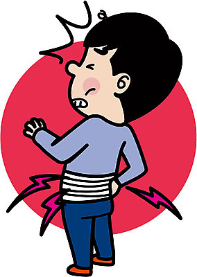 전신 남자 일러스트 한명 서기 성인 고통 붕대 허리통증 성인남자한명만 국내일러스트 AI파일 1 감정 모션 사람 남자한명만 성인남자만 파일형식 벡터