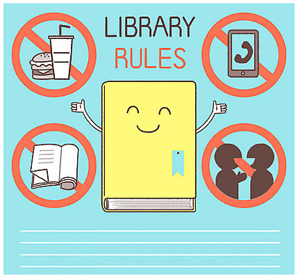 PSD 음식 일러스트 프레임 대화 사람없음 책 손상 금지 도서관 규칙 통화 소음 공공예절 접기 프레임일러스트 국내일러스트 교육 컨셉 모션 말하기 소리 예절 파일형식