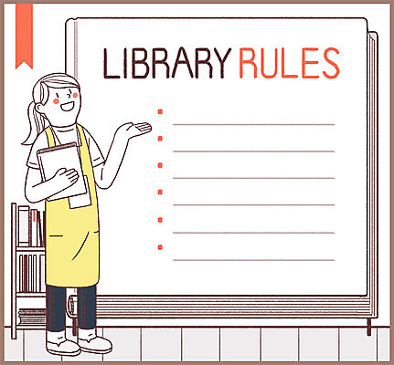 전신 PSD 여자 일러스트 안내 프레임 한명 서기 성인 책 가리킴 도서관 규칙 공공예절 주의사항 프레임일러스트 국내일러스트 1 교육 모션 주의 사람 손짓 예절 파일형식