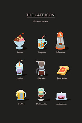 아이콘 아이스크림 맥주 사람없음 세트 케이크 오렌지주스 커피메이커 식빵 웹아이콘 토스트 핸드드립 버블티 민트초코 2D아이콘 AI파일 음료 빵 디저트 주류 초콜릿 과일주스 커피용품 파일형식 벡터