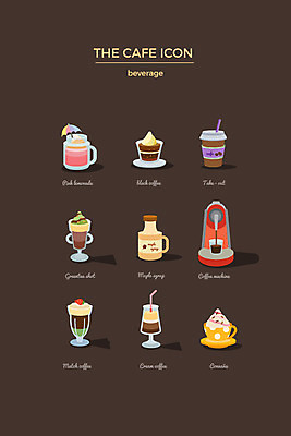 아이콘 커피 음료 디저트 사람없음 세트 녹차 커피메이커 웹아이콘 테이크아웃 꿀 메이플시럽 핸드드립 콘파냐 2D아이콘 AI파일 음식 차_음료 시럽 커피용품 파일형식 벡터