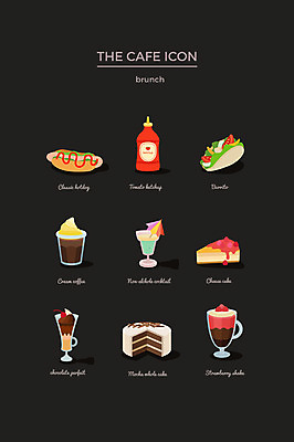 아이콘 커피 사람없음 세트 케이크 칵테일 케첩 웹아이콘 파르페 핫도그 쉐이크 치즈케이크 딸기쉐이크 브리또 2D아이콘 AI파일 음료 음식 디저트 주류 패스트푸드 소스_음식 파일형식 벡터