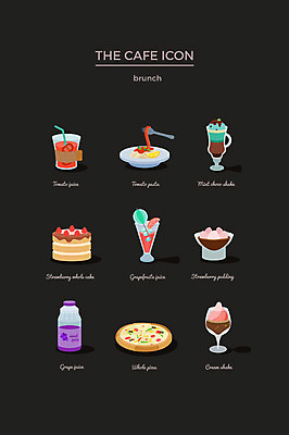 아이콘 피자 파스타 사람없음 세트 웹아이콘 푸딩 쉐이크 포도주스 딸기케이크 딸기푸딩 자몽주스 토마토스파게티 토마토주스 2D아이콘 AI파일 음료 딸기 디저트 패스트푸드 서양음식 스파게티 케이크 과일주스 야채주스 파일형식 벡터