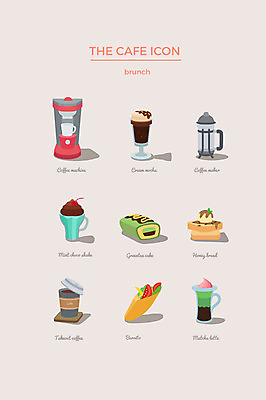 아이콘 사람없음 세트 케이크 녹차 커피메이커 브런치 웹아이콘 테이크아웃 쉐이크 브리또 핸드드립 허니브레드 2D아이콘 AI파일 음료 디저트 차_음료 식사 커피용품 파일형식 벡터