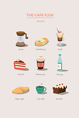 아이콘 커피 샌드위치 사람없음 세트 케이크 조각케이크 웹아이콘 시럽 그라인더 파르페 와플 모카 2D아이콘 AI파일 음료 음식 디저트 커피용품 파일형식 벡터