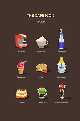 아이콘 커피 사람없음 세트 커피메이커 웹아이콘 시럽 콘아이스크림 쉐이크 딸기쉐이크 핸드드립 티라미수 파니니 2D아이콘 AI파일 음료 아이스크림 디저트 샌드위치 커피용품 파일형식 벡터