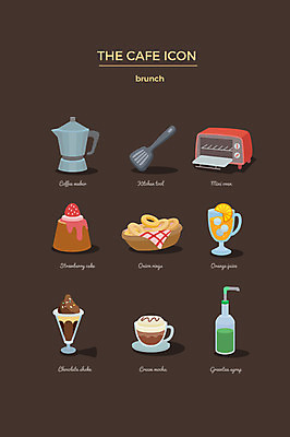 아이콘 사람없음 세트 오븐 오렌지주스 커피메이커 웹아이콘 뒤집개 시럽 쉐이크 양파링 딸기케이크 카페모카 핸드드립 2D아이콘 AI파일 커피 음료 딸기 주방용품 케이크 가전제품 튀김 과일주스 커피용품 파일형식 벡터