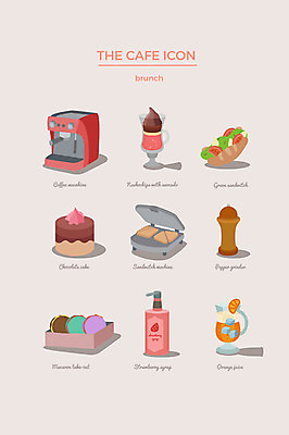 아이콘 샌드위치 사람없음 세트 오렌지주스 커피메이커 웹아이콘 후추 마카롱 딸기시럽 핸드드립 2D아이콘 AI파일 음식 디저트 과일주스 향신료 시럽 커피용품 파일형식 벡터