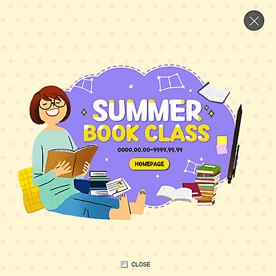 전신 PSD 템플릿 여자 웹템플릿 팝업 웹팝업 한명 앉기 책 여름 독서 볼펜 별자리 레이어팝업 이미지템플릿 1 계절 모션 사람 펜 파일형식