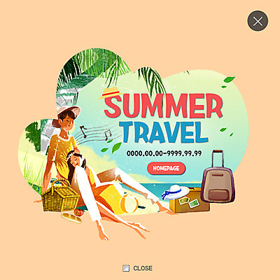PSD 템플릿 커플 여자 남자 여행 웹템플릿 휴식 팝업 웹팝업 두명 여름 여름휴가 바캉스 야자수 캐리어 여행가방 도시락가방 레이어팝업 이미지템플릿 나무 계절 컨셉 가방 관계 휴가 사람 파일형식 여름_계절