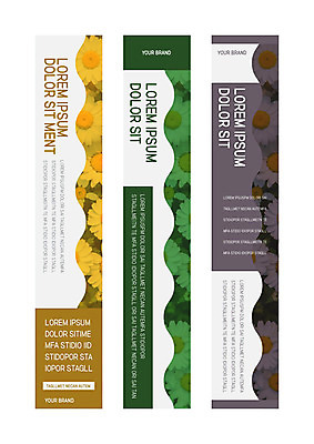 템플릿 배너 배너템플릿 꽃 세로배너 꽃무늬 사각프레임 사람없음 현수막 물결무늬 배너세트 AI파일 식물 물결 무늬 프레임 세로 세트 사각형 파일형식 벡터