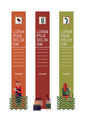 템플릿 배너 배너템플릿 여자 남자 세로배너 커피 사각프레임 두명 원두 현수막 바리스타 그라인더 배너세트 AI파일 직업 음료 프레임 사람 세로 세트 사각형 커피용품 파일형식 벡터