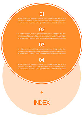 템플릿 내지 사람없음 주황색 원형 프레젠테이션 문서템플릿 서식 레이아웃 문서 제안서 겹침 목차 이미지템플릿 AI파일 도형 컬러 파일형식 벡터