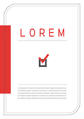 템플릿 표지 사람없음 빨간색 프레젠테이션 문서템플릿 체크표시 서식 레이아웃 문서 파일 제안서 이미지템플릿 AI파일 컬러 확인 파일형식 벡터