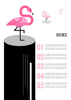 템플릿 내지 분홍색 세마리 사람없음 플라밍고 프레젠테이션 문서템플릿 서식 레이아웃 문서 제안서 목차 이미지템플릿 AI파일 컬러 조류 3 파일형식 벡터