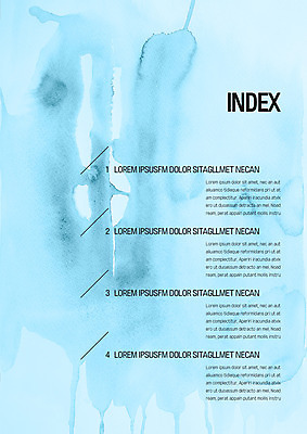 템플릿 내지 하늘색 수채화 사람없음 프레젠테이션 문서템플릿 서식 레이아웃 문서 번짐 제안서 목차 이미지템플릿 AI파일 파란색 파일형식 벡터 효과