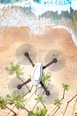 PSD 편집이미지 파도 바다 해변 사람없음 여름 하이앵글 야자수 3D 디지털합성 항공촬영 드론 편집3D 나무 계절 뷰포인트 파일형식