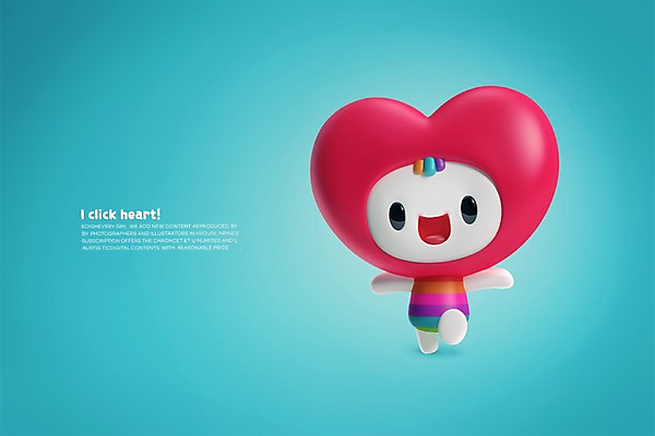 PSD 편집이미지 캐릭터 사람없음 그래픽 3D 귀여움 하트 디지털합성 하트캐릭터 편집3D 모양 컨셉 파일형식