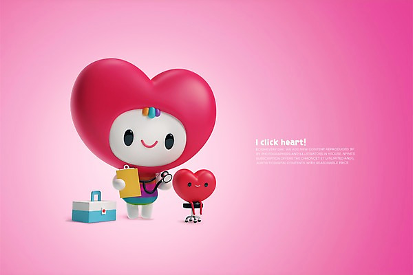 PSD 편집이미지 캐릭터 청진기 사람없음 그래픽 3D 귀여움 하트 심장 구급상자 디지털합성 하트캐릭터 편집3D 모양 컨셉 의료기기 의료용품 장기_의학 파일형식