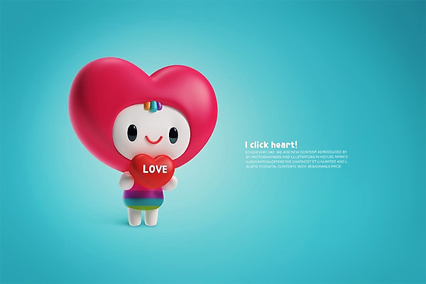 PSD 편집이미지 캐릭터 사랑 들기 사람없음 그래픽 3D 귀여움 하트 디지털합성 하트캐릭터 편집3D 모양 감정 컨셉 모션 파일형식
