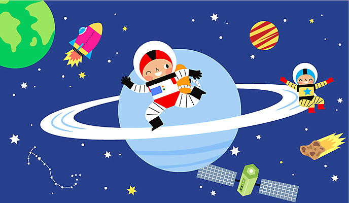 전신 여자 남자 별 지구 여행 일러스트 두명 우주 행성 인공위성 우주비행사 고리 우주선 비행선 탐사 우주여행 토성 우주탐사 혜성 국내일러스트 AI파일 자연요소 통신 사람 파일형식 벡터