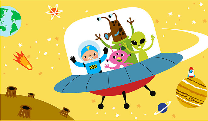 남자 별 지구 여행 일러스트 한명 상반신 친구 우주 행성 만남 로켓 우주비행사 외계인 우주선 비행선 분화구 탐사 우주여행 국내일러스트 AI파일 자연요소 1 컨셉 관계 사람 미확인물체 화산 파일형식 벡터