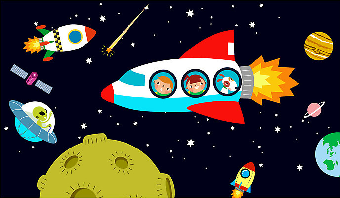 한마리 여자 남자 별 지구 여행 일러스트 상반신 두명 친구 우주 행성 만남 우주비행사 외계인 비행 강아지 우주선 비행선 탐사 우주여행 토성 목성 혜성 국내일러스트 AI파일 자연요소 1 컨셉 관계 사람 반려동물 미확인물체 개 파일형식 벡터