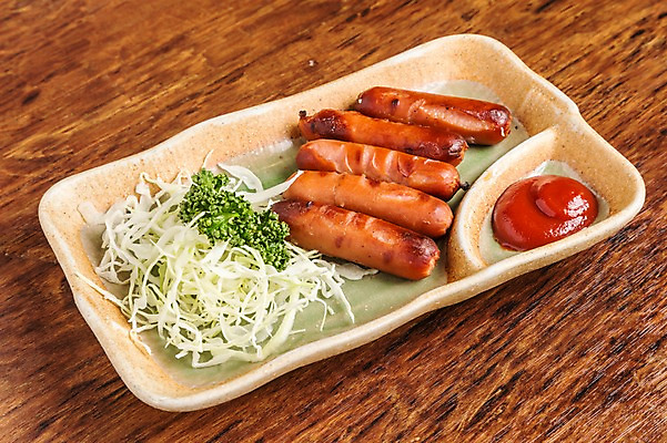 포토 JPG 접시 음식 실내 파슬리 사람없음 소시지 케첩 구이 양배추 일본음식 국내포토 식기 채소 내부 소스_음식 가공식품 파일형식