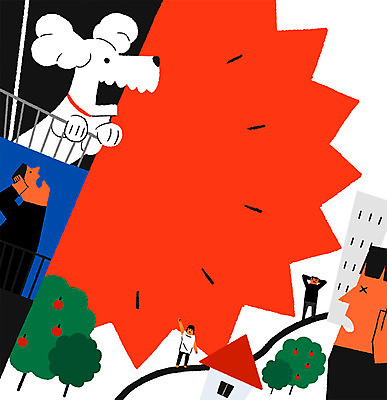 PSD 한마리 여자 남자 일러스트 서기 여러명 상반신 성인 발코니 소음 이웃 국내일러스트 1 다수 모션 사람 소리 파일형식