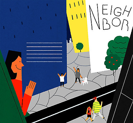 전신 PSD 나무 여자 남자 반려견 도로 일러스트 아파트 프레임 여러명 상반신 성인 마을 인사 이웃 프레임일러스트 국내일러스트 식물 길 다수 교통시설 주택 사람 반려동물 예절 개 파일형식