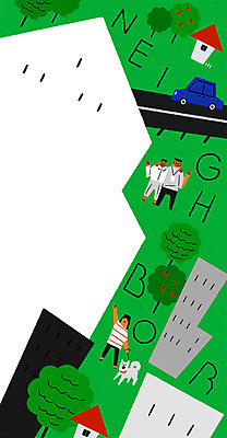 전신 PSD 나무 여자 남자 도로 일러스트 자동차 아파트 주택 프레임 서기 성인 세명 마을 이웃 분양 프레임일러스트 국내일러스트 식물 길 육상교통 교통시설 모션 부동산 사람 건물 파일형식