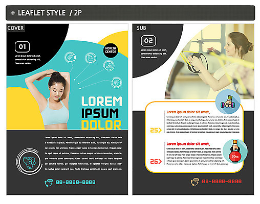 서양인 템플릿 여자 ZIP 포스터 팜플렛 상반신 20대 성인 두명 옆모습 운동 운동기구 헬스 스트레칭 한국인 전단템플릿 전단 인디자인 INDD 이미지템플릿 외국인 뷰포인트 건강 사람 동양인 청년 홍보물 파일형식