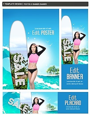 PSD 배너 배너템플릿 여자 가로배너 ZIP 포스터 세로배너 바다 한명 서기 20대 성인 여름 여름휴가 바캉스 세트 야자수 세일 한국인 현수막 서핑보드 래쉬가드 성인여자한명만 나무 템플릿 1 계절 수영복 모션 휴가 사람 동양인 청년 가로 세로 보드_스포츠 여자한명만 성인여자만 파일형식 여름_계절