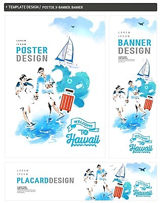 PSD 배너 커플 배너템플릿 여자 남자 가로배너 ZIP 포스터 세로배너 바다 여행 성인 두명 여름휴가 바캉스 세트 캐리어 현수막 돛단배 템플릿 배_교통 관계 휴가 사람 가로 세로 여행가방 파일형식 여름_계절